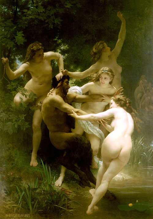 Nymphs and Satyr by Bouguereau